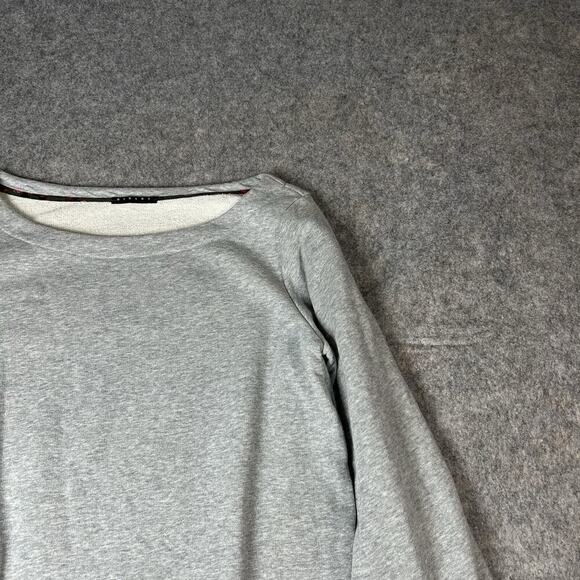 Sisley Sweater Womens Small Gray Bow Bell Sleeve Heather Gray Sweatshirt - Picture 2 of 9